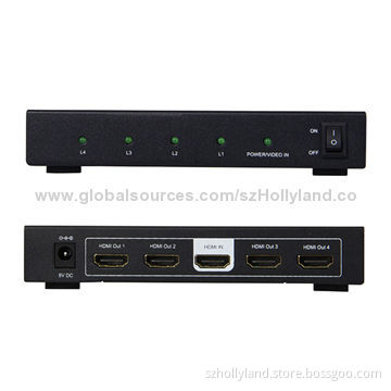 4K HDMI Splitters, 1-in-4 Out with UL, CCC, CE, FCC Compliance